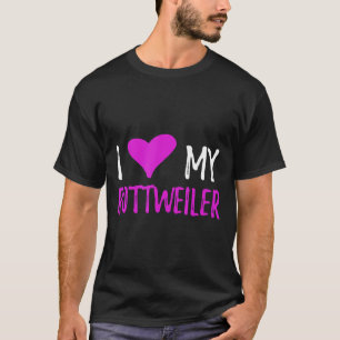 Ik hou van mijn Rottweiler Funny Dog Lover Gift Id T-shirt