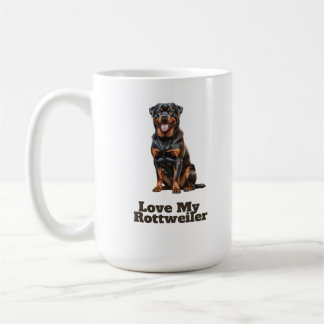 "Ik hou van mijn Rottweiler Koffiemok