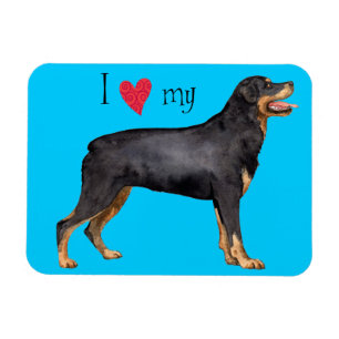 Ik hou van mijn rottweiler magneet