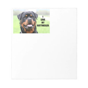 Ik hou van mijn rottweiler notitieblok