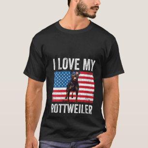 Ik hou van mijn rottweiler, Rottie papa Amerika T-shirt