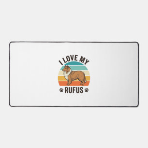 Ik hou van mijn Rufus Vintage-hondontwerp_1 Bureaumat