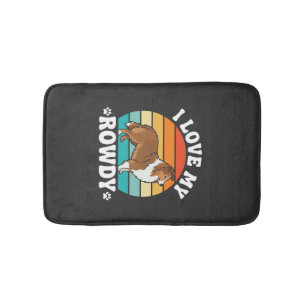 Ik hou van mijn rumoerige Sheltie Retro-hond Badmat