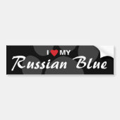 Ik hou van mijn Russisch Blauw Bumpersticker (Voorkant)