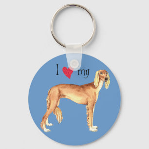 Ik hou van mijn Saluki Sleutelhanger