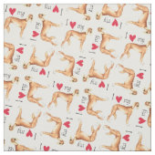 Ik hou van mijn Saluki Stof (Swatch)