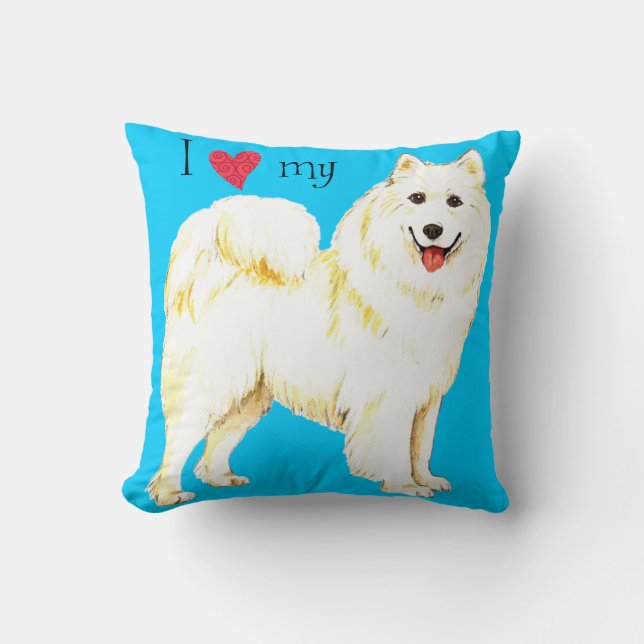 Ik hou van mijn Samoyed Kussen (Voorkant)