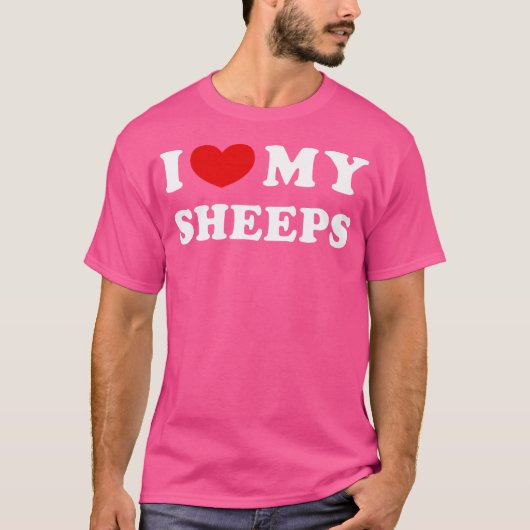 Ik hou van mijn schapen in mijn hart t-shirt (Voorkant)