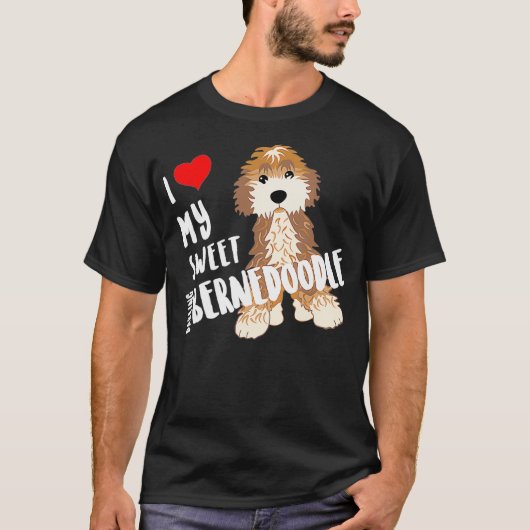 Ik hou van mijn schat Darling Bernedole Dog Funny  T-shirt (Voorkant)