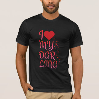Ik hou van mijn schat Valentijnsdag romantisch cad T-shirt
