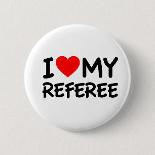 Ik hou van mijn scheidsrechter ronde button 5,7 cm