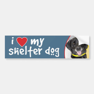 Ik hou van mijn schelpdiertje, Black Lab Mix Bumpersticker