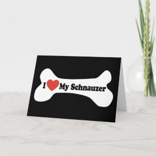 Ik hou van mijn schnauzer - hondenbot kaart