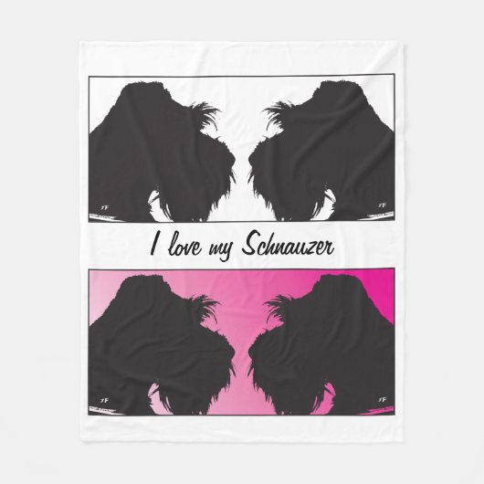 Ik hou van mijn Schnauzers Fleece Deken (Voorkant)