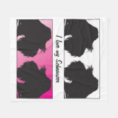 Ik hou van mijn Schnauzers Fleece Deken (Voorkant (Horizontaal))