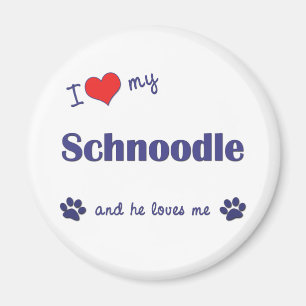 Ik hou van mijn schnoedle (Mannelijke hond) Magneet