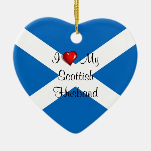 Ik hou van mijn Schotse man Keramisch Ornament (Voorkant)