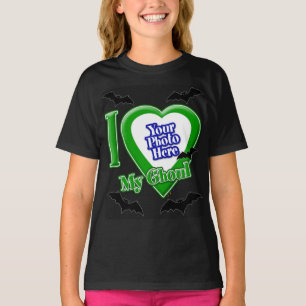 Ik hou van mijn schouder met je foto met vleermuiz t-shirt