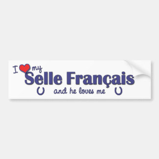 Ik hou van mijn Selle Francais (mannelijk paard) Bumpersticker