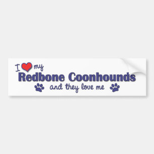 Ik hou van mijn sequoivalen (meerdere honden) bumpersticker