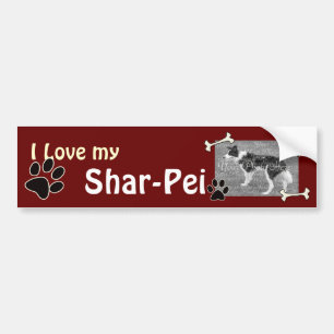 Ik hou van mijn Shar-pei Bumpersticker
