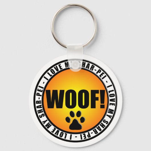 Ik hou van mijn Shar-pei. sleutelhanger (Voorkant)