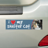 Ik hou van mijn Shelter Cat Calico Bumpersticker/D Bumpersticker (Op auto)