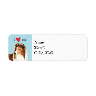 Ik hou van mijn Sheltie Etiket