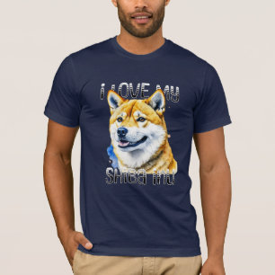Ik hou van mijn Shiba Inu Eigenaar hond T-shirt