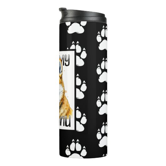 Ik hou van mijn Shiba Inu | Eigenaar hond Thermosbeker (Geroteerd rechts)