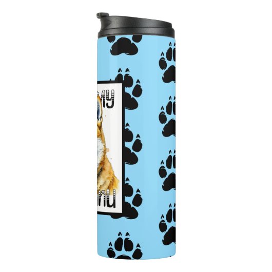 Ik hou van mijn Shiba Inu | Eigenaar hond Thermosbeker (Geroteerd rechts)