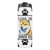 Ik hou van mijn Shiba Inu | Eigenaar hond Thermosbeker (Voorkant)