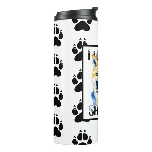 Ik hou van mijn Shiba Inu | Eigenaar hond Thermosbeker (Gedraaid links)