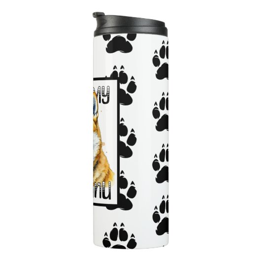 Ik hou van mijn Shiba Inu | Eigenaar hond Thermosbeker (Geroteerd rechts)