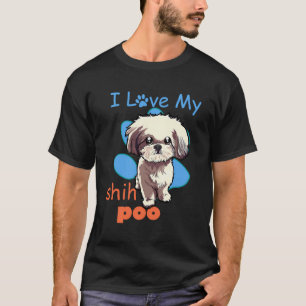 Ik hou van mijn Shih Poo Shirt Beste Hondenliefheb