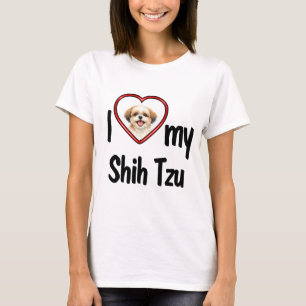 Ik hou van mijn Shih Tzu - Cute Red Heart Hondenfo T-shirt