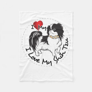 Ik hou van mijn Shih Tzu Dog Fleece Deken