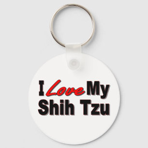 Ik hou van mijn Shih Tzu Dog Sleutelhanger