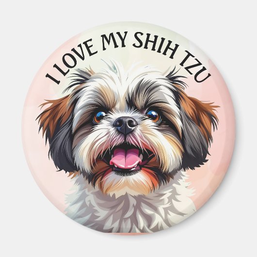 Ik hou van mijn Shih Tzu puppy Magneet (Voorkant)