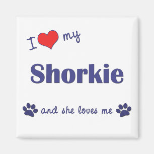 Ik hou van mijn Shorkie (Vrouw Dog) Magneet