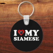 Ik hou van mijn Siamese Sleutelhanger (Voorkant)