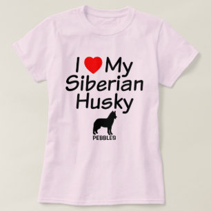Ik hou van mijn Siberian Husky Dog T-shirt