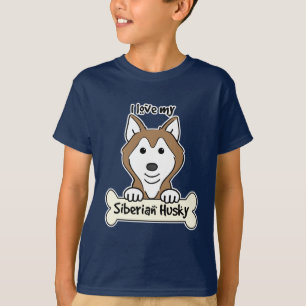 Ik hou van mijn Siberian Husky T-shirt