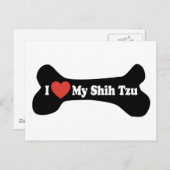 Ik hou van mijn sjiitische Tzu - hondenbont Briefkaart (Voorkant / Achterkant)