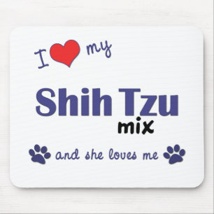 Ik hou van mijn sjiitische Tzu-mix (Vrouw Dog) Muismat