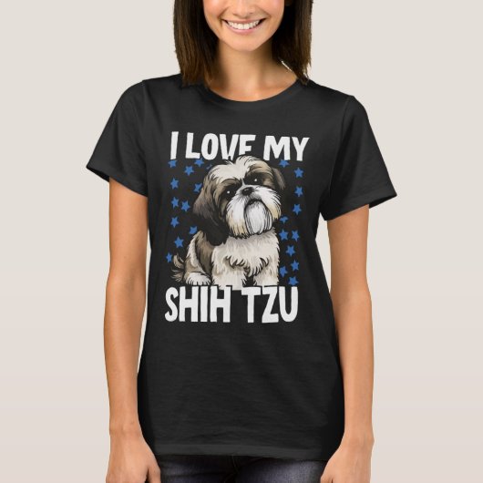 Ik hou van mijn sjiitische Tzu T-shirt (Voorkant)