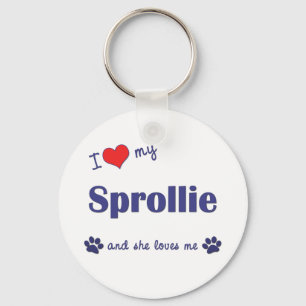 Ik hou van mijn slelpenwijk (Vrouw Dog) Sleutelhanger