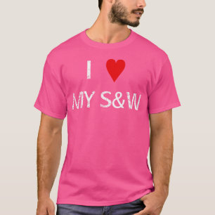 Ik hou van mijn Smith en Wesson Grappig Humorous P T-shirt