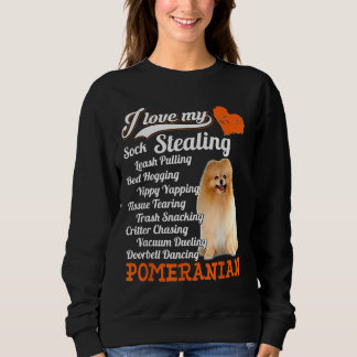 Ik hou van mijn Sock Stealing Lulling Pommeren F Trui