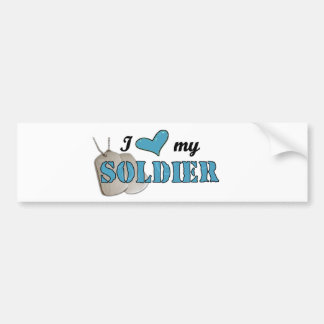 Ik hou van mijn soldaat Bumpersticker